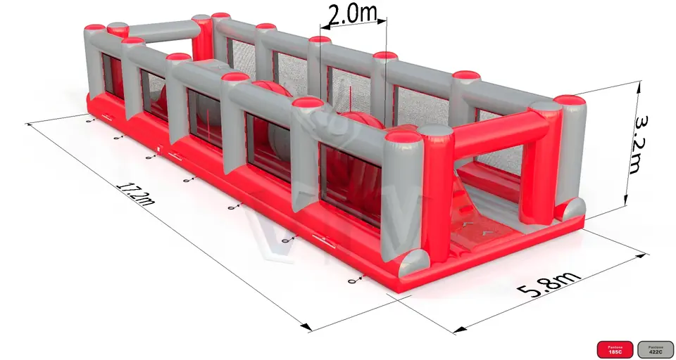 Obstacle course wipe out commercial inflatable obstacle course