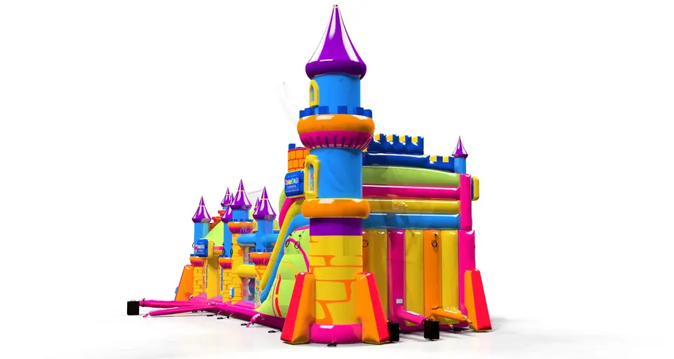 Slide Knigh's Castle with Active Center Kinderhotel commercial inflatable playground