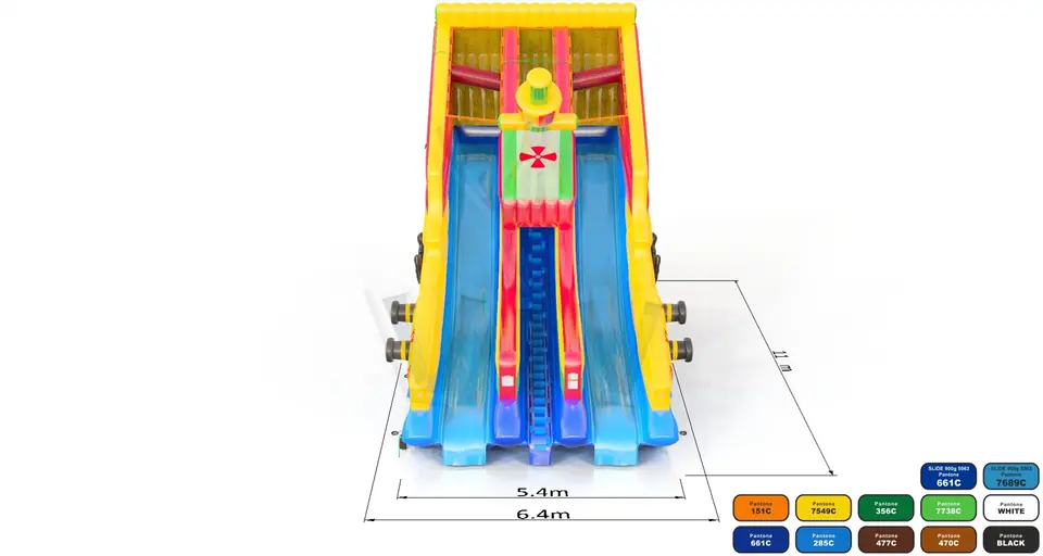 Galeon on the slope commercial inflatable slide