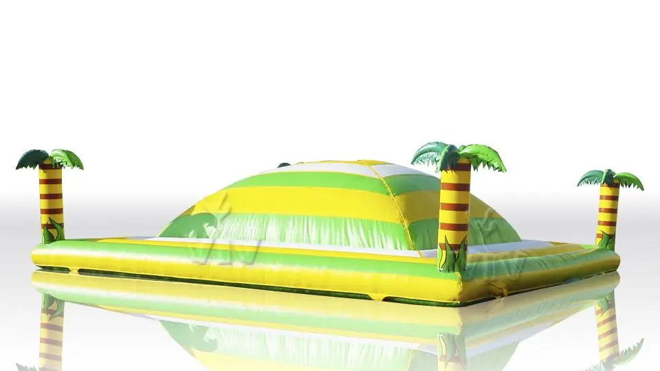 Soft Mountain with palms 9 x 9 m with the floor under the bowl commercial inflatable soft mountain