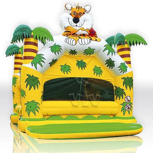 Jungle pool - with roof & palms & figure 6 x 5 (balls sold separately) commercial inflatable bounce