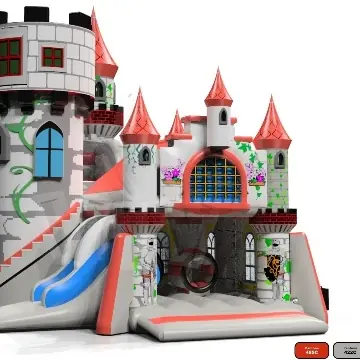 Slide Knight's Castle with Active Center - in two parts commercial inflatable active center